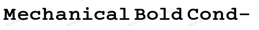 Mechanical Bold Cond字体转换